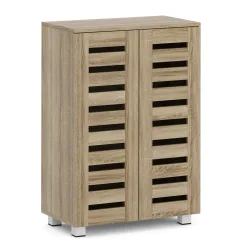Schuhschrank EDDIE 60 x 33 x 87 cm braun