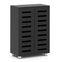 Schuhschrank EDDIE 60 x 33 x 87 cm schwarz