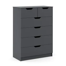 Kommode SENA 6 Schubladen 82 x 113 cm anthrazit
