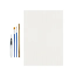 Aquarellpapier A4 30 Blatt mit 3 Pinsel und 1 Bleistift