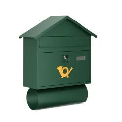 Briefkasten mit Zeitungsfach 43 x 49 cm grün
