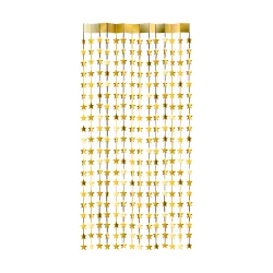 Vorhang Lametta Sterne 100 x 200 cm