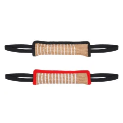 Hundespielzeug Zerrspielzeug Set 2-teilig rot/schwarz