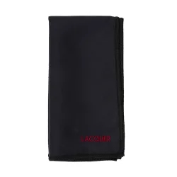 Mikrofasertuch Poliertuch 40 x 40 cm schwarz/rot