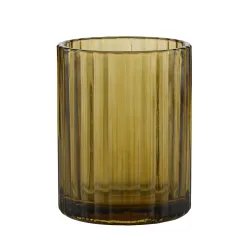 Zahnbürstenhalter Glas geriffelt 8 x 10 cm