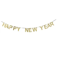 Girlande HAPPY NEW YEAR 3 m gold