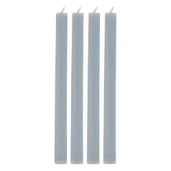 Stabkerze 26 cm 4er Set grau