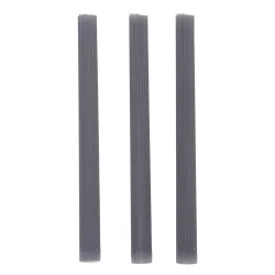 Stabkerze gerippt 25 cm 3er Set grau