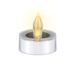 Teelicht solar 6 x 5 cm 2er Set silber