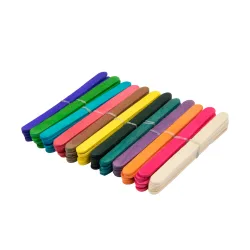 Bastelholz Set 11 cm 72-teilig bunt