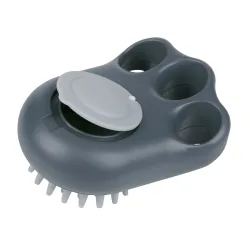 Bürste für Hunde multifunktional 11 x 5 x 7 cm grau