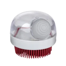 Bürste für Hunde mit Massagefunktion 7.5 x 6 cm weiss/rot