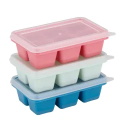 Eiswürfelform Set mit Deckel 3-teilig