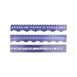 Lineal Set 30 cm 3-teilig blau