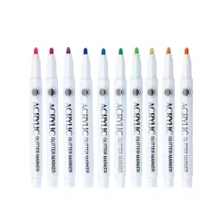 Acrylmarker Set Glitzer 10-teilig bunt