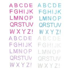 Sticker Aufkleber Strass-Buchstaben Set 27-teilig