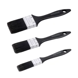 Pinsel Set Flachpinsel 3-teilig schwarz