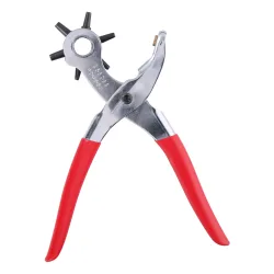 Lochzange Revolverlochzange Metall silber/rot