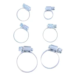 Schlauchklemme Set 6-teilig silber