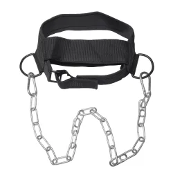 Trainingsgurt Nacken mit Kette schwarz