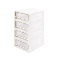 Aufbewahrungsbox 28 x 19 x 10 cm 4er Set weiss