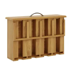 Teebox Bambus 4 Fächer natur