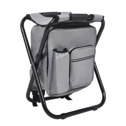 Campinghocker klappbar mit Tasche grau