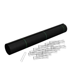 Unkrautvlies 2 x 50 m mit Bodenanker 100 Stk.