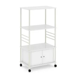 Küchenregal mit Rollen 60 x 40 x 114 cm weiss