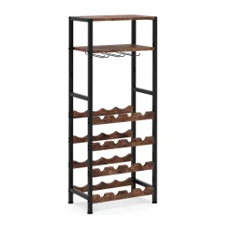 Weinregal Vintage BONITA auf Rollen für 16 Flaschen 42 x 100 cm