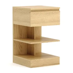 Nachttisch HIVRA mit Schublade 39 x 65 cm braun
