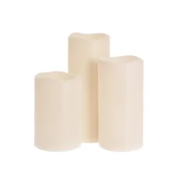 LED Kerzen Set 3-teilig elfenbein
