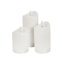 LED Kerze Set 3-teilig weiss