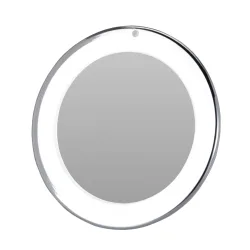 LED Schminkspiegel 20 x 22 cm silber/weiss