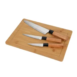 Messer Set mit Schneidebrett 4-teilig