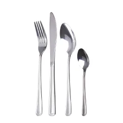 Besteck Set mit Gravur 16-teilig silber