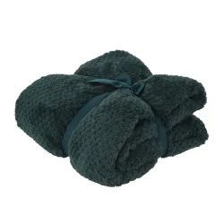Kuscheldecke Fleece 130 x 170 cm dunkelgrün