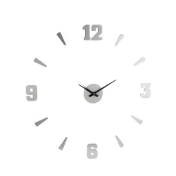 Wanduhr Aufkleber silber/schwarz