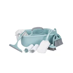 Putzutensilien Set 9-teilig mint/grau