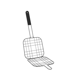Grillkorb Grillrost 20 x 20 cm schwarz