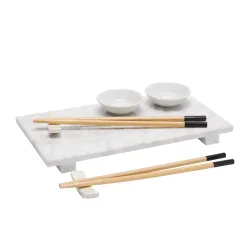 Sushi Set mit Marmorplatte 9-teilig