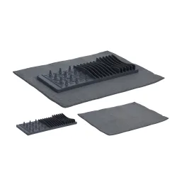 Abtropfgestell mit Matte 40 x 16 cm grau