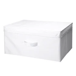 Aufbewahrungsbox mit Deckel 44 x 33 x 21 cm weiss
