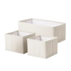 Aufbewahrungsbox Set 3-teilig weiss