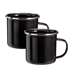 Tasse Eisen 2er Set 350 ml schwarz