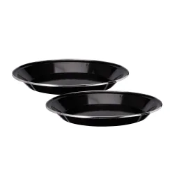 Teller Eisen 2er Set 24 cm schwarz