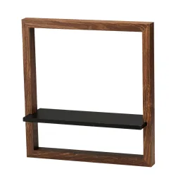 Wandregal 30 x 10 x 32 cm braun/schwarz