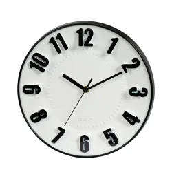 Wanduhr 28 cm weiss/schwarz
