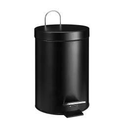 Abfalleimer Edelstahl 3L schwarz