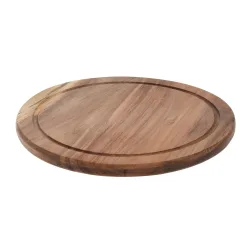 Schneidebrett Holz rund 30 cm